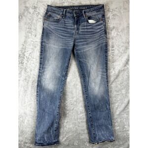 American Eagle 32x34 Airflex+ Jeans Mens Blue Original Straight Leg Stretch